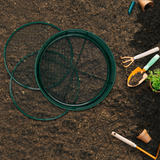 KOOLPUG Garden Sieve, 3 in 1 Metal Soil Sieve with Interchangeable Mesh Sizes 12mm/6mm/3mm, Fine Mesh Sieve Garden, Garden Riddle, Gardening Tool